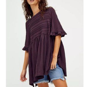 Free People Take A Spin Tunic in Black Honey (Medium)